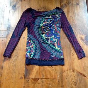 Desigual Rainbow Long Sleeve Shirt